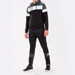Joma 82P4R3429 أسود رمادي غامق طاقم سترة مقنعين رابعا رجال - Image 4