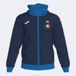 Joma 82P4R3456 الأزرق الداكن الاتحاد الإيطالي للتنس سترة مقنعين