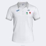 Joma 82P4R3457 أبيض قميص بولو قصير الاكمام لاتحاد التنس والباديل الايطالى