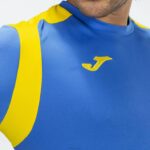 Joma 82P4R3468 الأزرق الملكي الأصفر بطولة قميص قصير الأكمام v رجال - Image 3