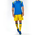Joma 82P4R3468 الأزرق الملكي الأصفر بطولة قميص قصير الأكمام v رجال - Image 5