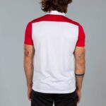 Joma 82P4R3480 أبيض أحمر قميص بولو بأكمام قصيرة هواية II رجال - Image 13