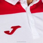 Joma 82P4R3480 أبيض أحمر قميص بولو بأكمام قصيرة هواية II رجال - Image 4