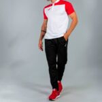 Joma 82P4R3480 أبيض أحمر قميص بولو بأكمام قصيرة هواية II رجال - Image 7