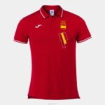 Joma 82P4R3484 احمر ابيض قميص بولو قصير الأكمام اللجنة الأولمبية الترفيهية الإسبانية