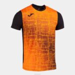 Joma 82P4R3486 برتقالة سوداء قميص قصير الأكمام النخبة الثامن رجال