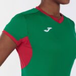 Joma 82P4R3589 أخضر أحمر قميص بطولة قصيرة الأكمام الرابع نحيف - Image 3