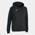 Joma 82P4R3676 أسود رمادي غامق أكاديمية جاكيت مقنع رابعًا نحيف