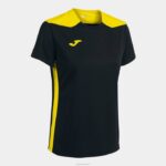 Joma 82P4R3678 أصفر مسود بطولة قميص قصير الأكمام سادسا نحيف