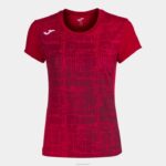 Joma 82P4R3696 أحمر قميص قصير الأكمام النخبة الثامن نحيف