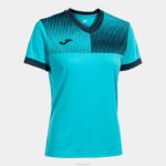 Joma 82P4R3770 الفلورسنت الفيروز الأزرق الداكن قميص بأكمام قصيرة مستعر أعظم صديق للبيئة نحيف
