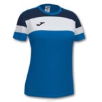 Joma 82P4R3784 الأزرق الملكي الأزرق الداكن الأبيض قميص بأكمام قصيرة طاقم رابعا نحيف