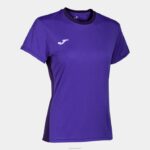 Joma 82P4R3955 أرجواني قميص قصير الأكمام الفائز الثاني نحيف