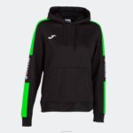 Joma 82P4R4044 أسود أخضر نيون بطولة سترة مقنعين الرابع نحيف