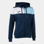 Joma 82P4R4064 الأزرق الداكن السماء الزرقاء البيضاء طاقم سترة مقنعين v نحيف