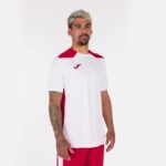 Joma 82P4R4183 أبيض أحمر بطولة قميص قصير الأكمام سادسا رجال - Image 2