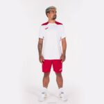 Joma 82P4R4183 أبيض أحمر بطولة قميص قصير الأكمام سادسا رجال - Image 4