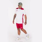 Joma 82P4R4183 أبيض أحمر بطولة قميص قصير الأكمام سادسا رجال - Image 6