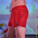 Joma 82P4R4224 أحمر منحنى جذوع السباحة رجال - Image 4