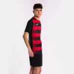 Joma 82P4R4290 أسود أحمر قميص بكم قصير europa v رجال - Image 6