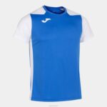 Joma 82P4R4308 أزرق ملكي أبيض قميص قصير الأكمام سجل الثاني رجال