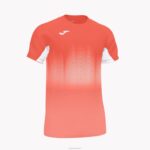 Joma 82P4R4355 نيون المرجان الأبيض قميص قصير الأكمام النخبة السابع رجال