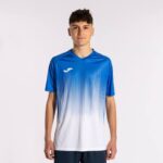 Joma 82P4R4367 أبيض أزرق ملكي قميص بأكمام قصيرة النمر الرابع رجال - Image 2