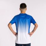 Joma 82P4R4367 أبيض أزرق ملكي قميص بأكمام قصيرة النمر الرابع رجال - Image 5