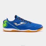 Joma 82P4R438 الأزرق الملكي الأخضر الفلوريسنت حذاء كرة الصالات مكسيما 23 داخلي