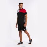 Joma 82P4R4455 أسود أحمر أبيض قميص طاقم قصير الأكمام v رجال - Image 7