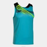 Joma 82P4R4459 الفلورسنت الفيروز الأسود بلا أكمام تي شيرت النخبة x رجال