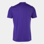 Joma 82P4R4463 أبيض أرجواني قميص بطولة قصيرة الأكمام السابع رجال - Image 2