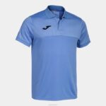 Joma 82P4R4469 أزرق قميص بولو قصير الاكمام مونتريال رجال