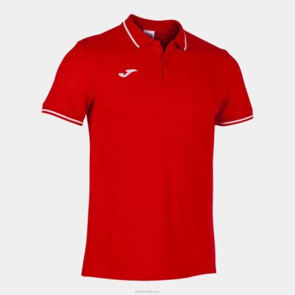Joma 82P4R4501 أحمر قميص بولو بأكمام قصيرة مريحة II رجال