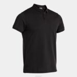 Joma 82P4R4682 أسود قميص بولو بأكمام قصيرة pasarela III رجال