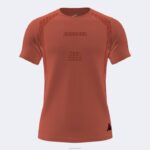 Joma 82P4R4758 أحمر قميص قصير الأكمام صالة رياضية داخلية رجال