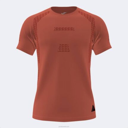 Joma 82P4R4758 أحمر قميص قصير الأكمام صالة رياضية داخلية رجال