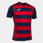 Joma 82P4R479 الأزرق الداكن الأحمر قميص بكم قصير europa v رجال