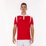 Joma 82P4R526 احمر ابيض بطولة قميص بولو بأكمام قصيرة v رجال - Image 2
