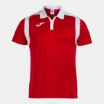 Joma 82P4R526 احمر ابيض بطولة قميص بولو بأكمام قصيرة v رجال - Image 7