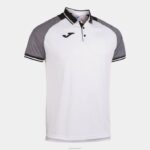 Joma 82P4R564 أبيض أسود قميص بولو قصير الأكمام أساسي الثاني رجال