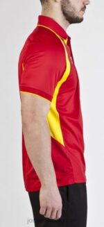 Joma 82P4R573 احمر اصفر بطولة قميص بولو قصير الأكمام III رجال - Image 3