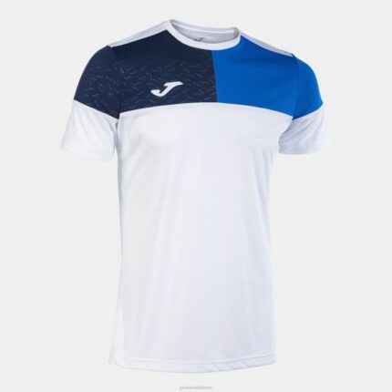 Joma 82P4R592 الأبيض الأزرق الملكي الأزرق الداكن قميص طاقم قصير الأكمام v رجال