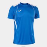 Joma 82P4R597 أزرق ملكي أبيض قميص بطولة قصيرة الأكمام السابع رجال
