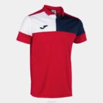 Joma 82P4R644 أحمر أزرق كحلي أبيض قميص بولو بأكمام قصيرة طاقم v رجال