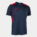 Joma 82P4R648 الأزرق الداكن الأحمر قميص بطولة قصيرة الأكمام السابع رجال