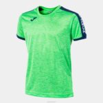 Joma 82P4R684 الفلورسنت الأخضر مزيج من الرمادي والأزرق الداكن قميص قصير الأكمام escanu رجال