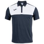 Joma 82P4R702 الأزرق الداكن الأبيض قميص بولو قصير الأكمام الفائز رجال