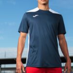 Joma 82P4R735 الأزرق الداكن الأبيض بطولة قميص قصير الأكمام سادسا رجال - Image 8