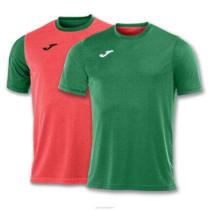 Joma 82P4R769 برتقالي أخضر قميص قصير الأكمام كومبي رجال